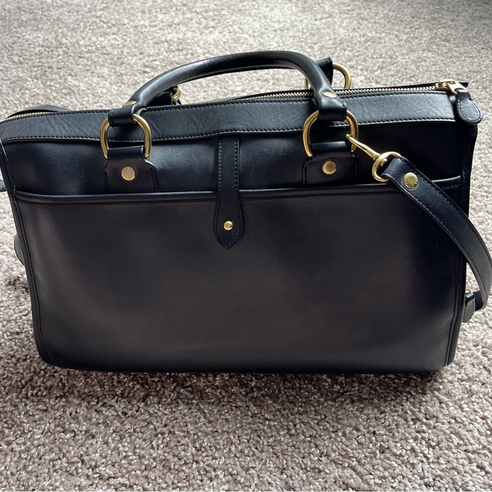 EUC Ghurka Rover No. 66 Doctor Satchel Midnight Navy Blue Handbag w/ Strap - Picture 5 of 16